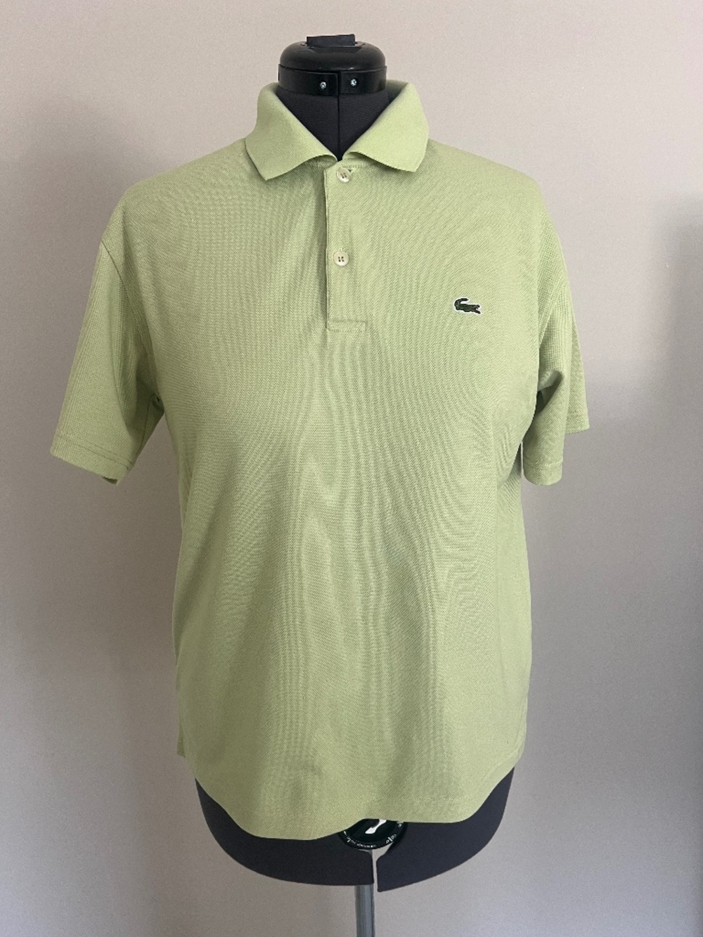 Lacoste Men's Green Polo Size M Cotton Cros Logo
